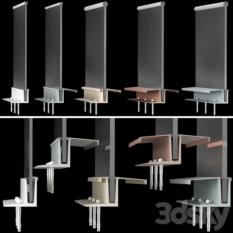 High-tech style glass railing / Glass railing handrails